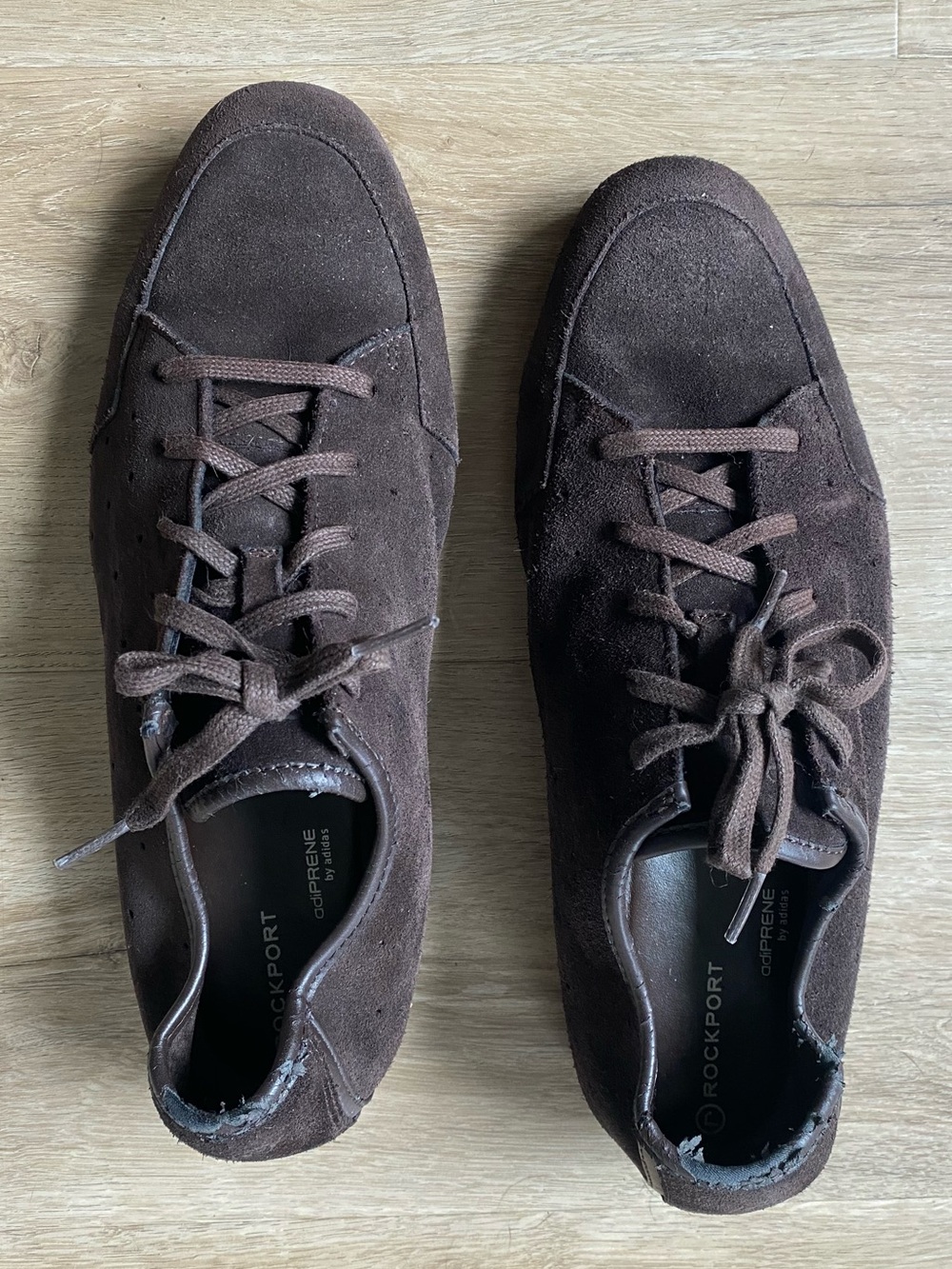 Rockport Men’s Dark Brown Suede Lace-Up Sneakers